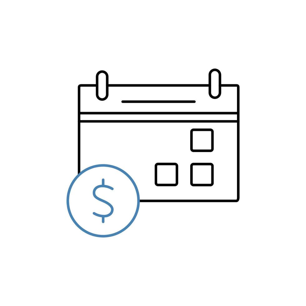 payday loan concept line icon. Simple element illustration. payday loan concept outline symbol design. vector