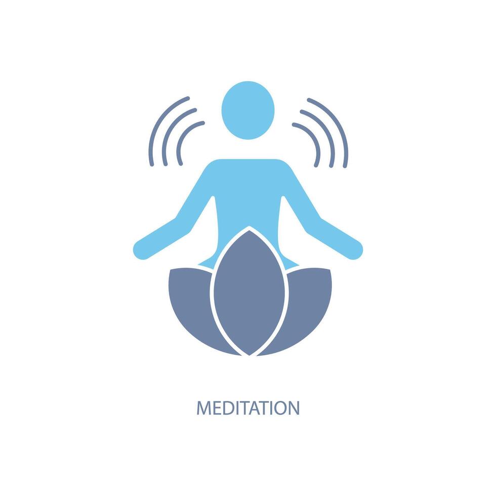 meditation concept line icon. Simple element illustration.meditation concept outline symbol design. vector