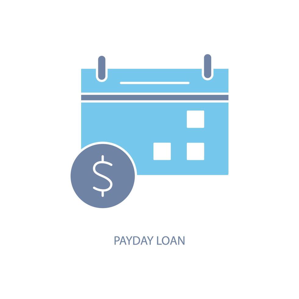 payday loan concept line icon. Simple element illustration. payday loan concept outline symbol design. vector