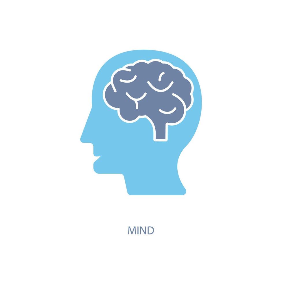 mind concept line icon. Simple element illustration. mind concept outline symbol design. vector