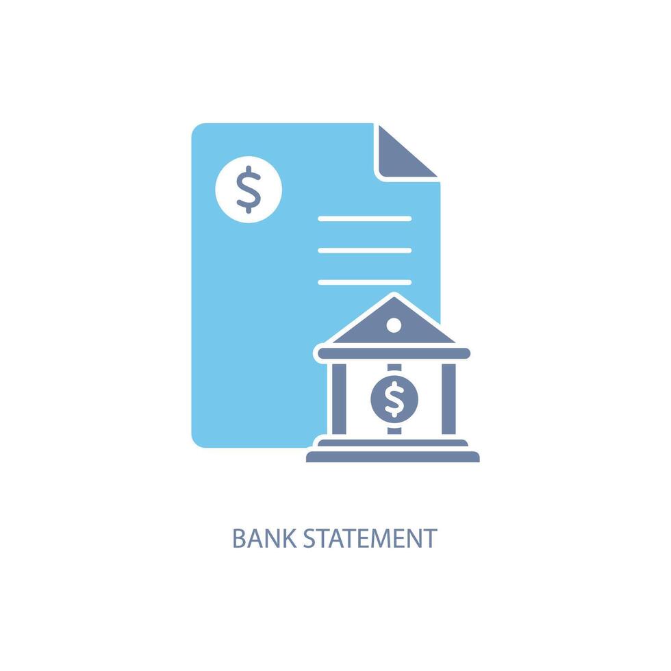 bank statement concept line icon. Simple element illustration. bank statement concept outline symbol design. vector