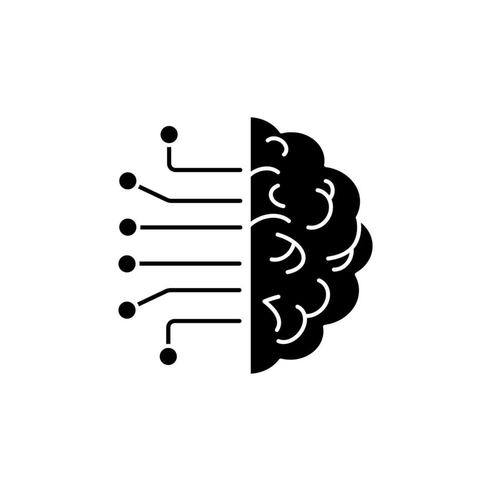 artifical intelligence concept line icon. Simple element illustration.artifical intelligence concept outline symbol design. vector