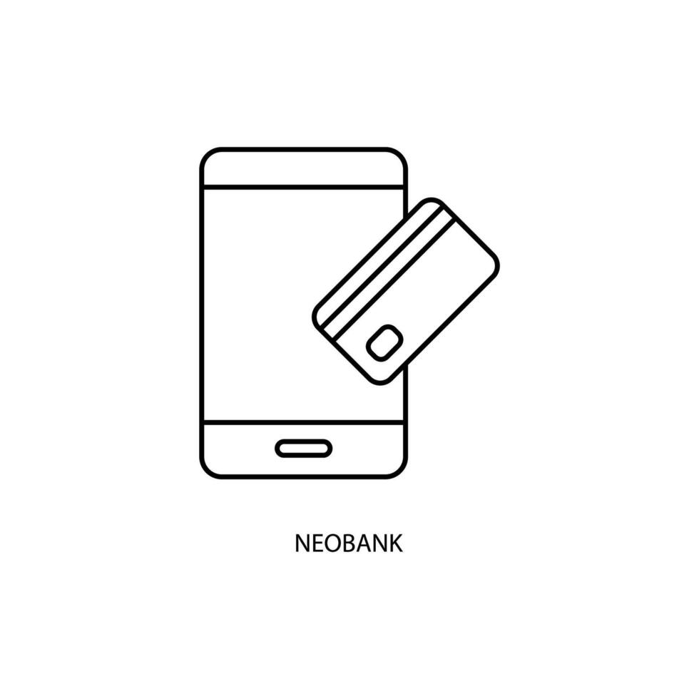 neobank concept line icon. Simple element illustration. neobank concept outline symbol design. vector