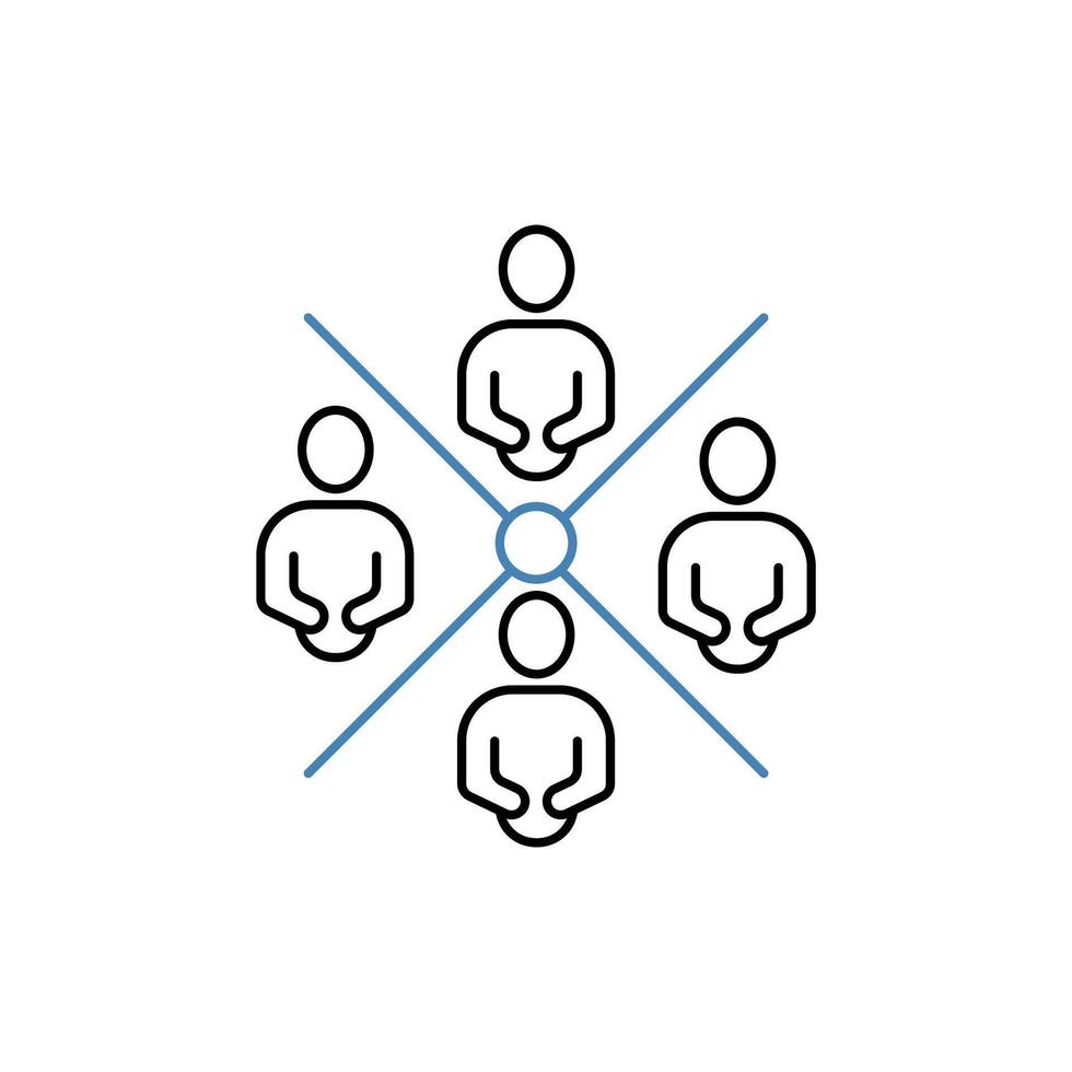 customer segmentation concept line icon. Simple element illustration. customer segmentation concept outline symbol design. vector