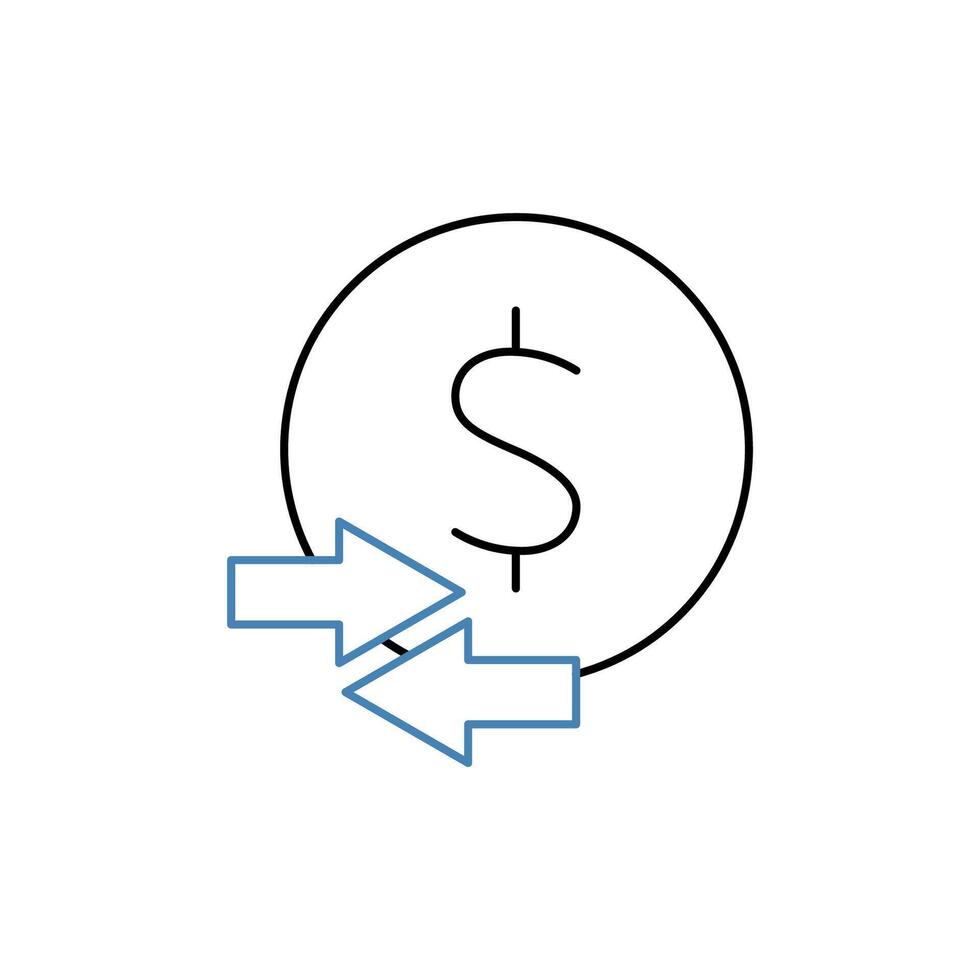 transaction concept line icon. Simple element illustration. transaction concept outline symbol design. vector
