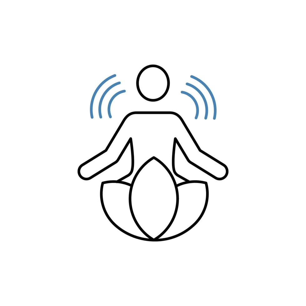 meditation concept line icon. Simple element illustration.meditation concept outline symbol design. vector