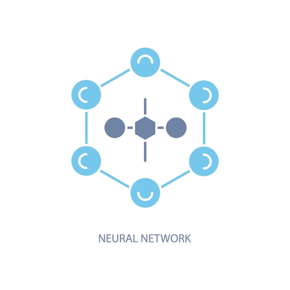 neural red concepto línea icono. sencillo elemento ilustración.neural red concepto contorno símbolo diseño. vector