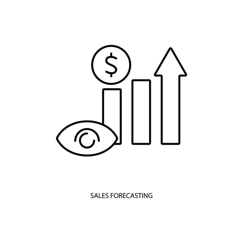 sales forecasting concept line icon. Simple element illustration. sales forecasting concept outline symbol design. vector