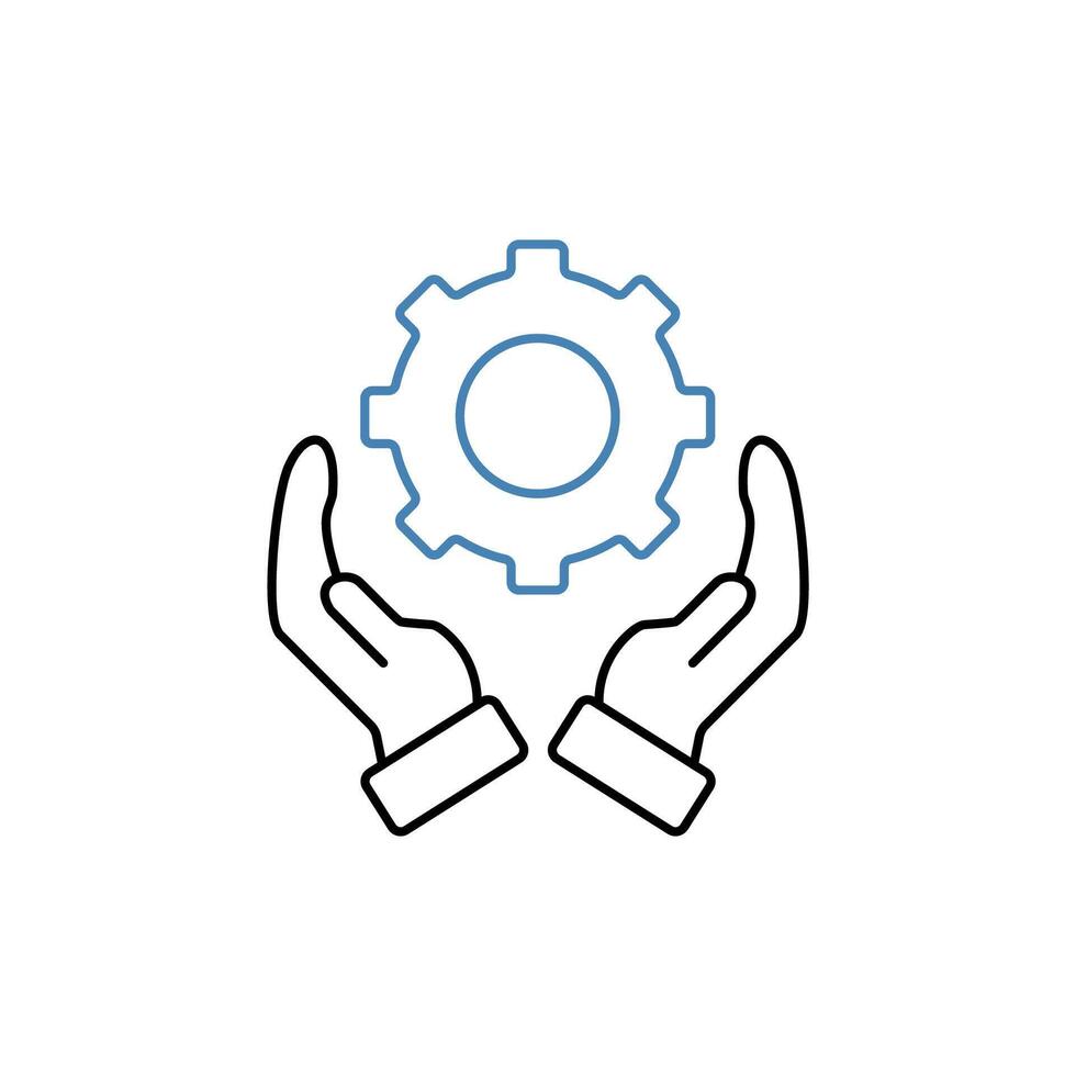 service concept line icon. Simple element illustration. service concept outline symbol design. vector