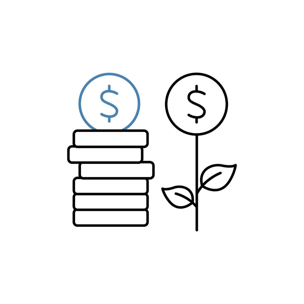 investment concept line icon. Simple element illustration. investment concept outline symbol design. vector