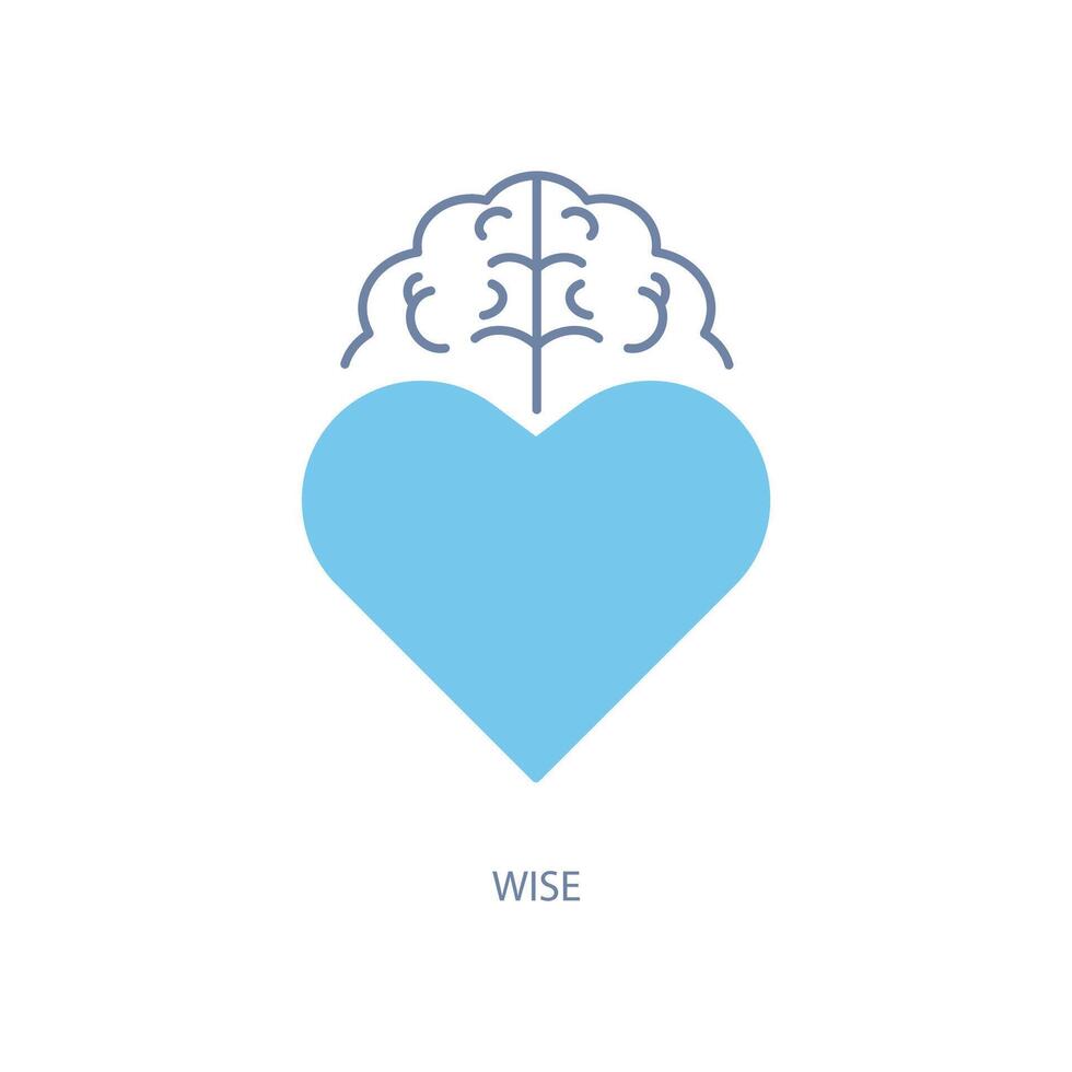 wise concept line icon. Simple element illustration.wise concept outline symbol design. vector