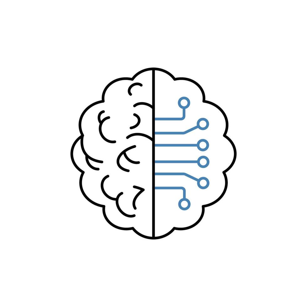intellegence concept line icon. Simple element illustration.intellegence concept outline symbol design. vector