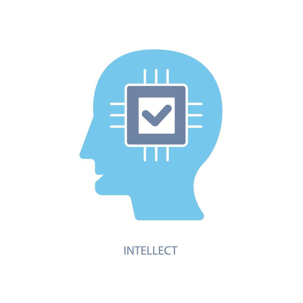 intellect concept line icon. Simple element illustration.intellect concept outline symbol design. vector