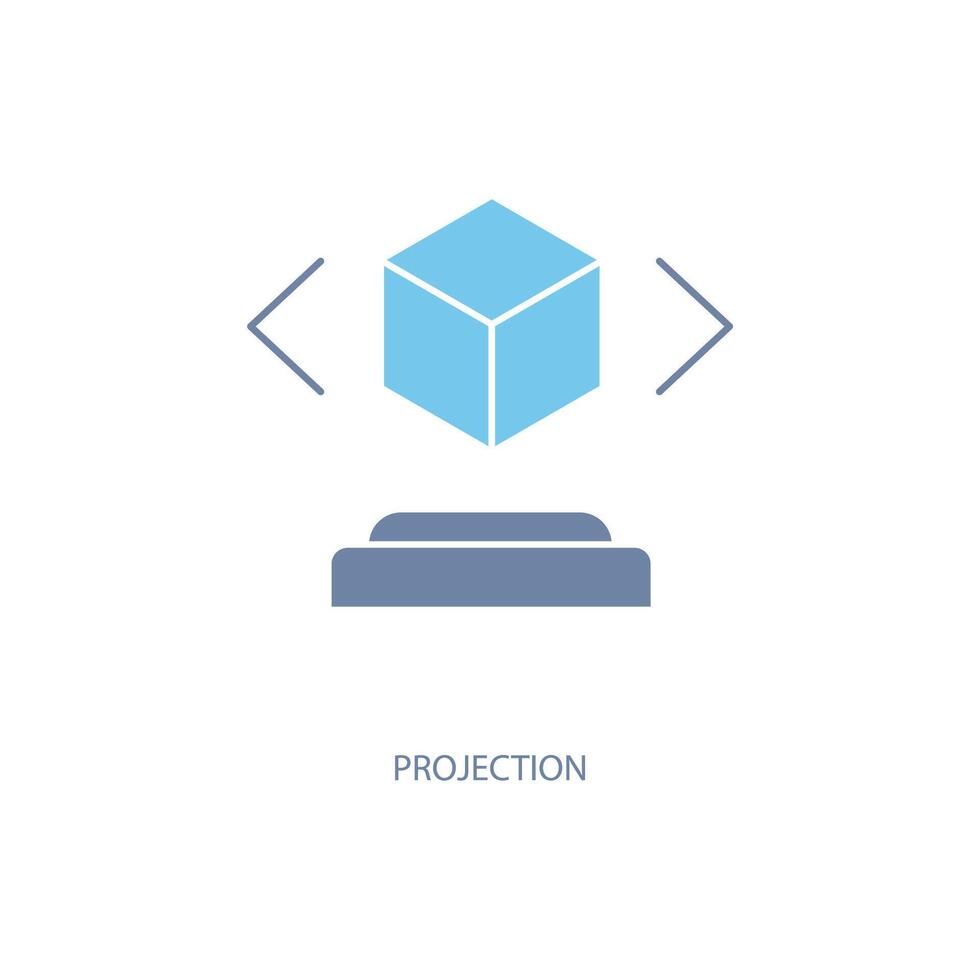 projection concept line icon. Simple element illustration. projection concept outline symbol design. vector