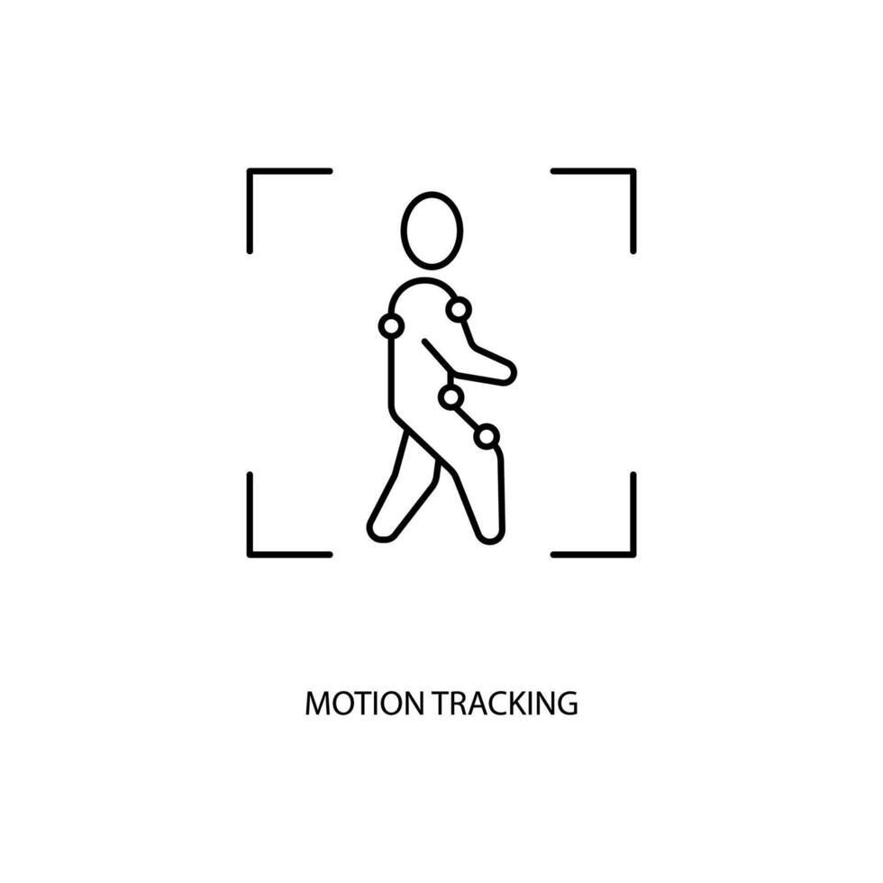 motion tracking concept line icon. Simple element illustration. motion tracking concept outline symbol design. vector