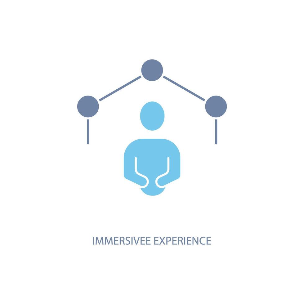 immersivee experience concept line icon. Simple element illustration. immersivee experience concept outline symbol design. vector