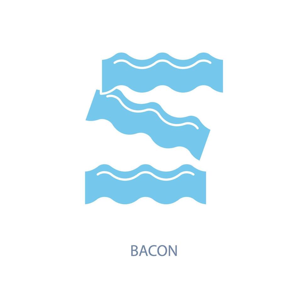 bacon concept line icon. Simple element illustration. bacon concept outline symbol design. vector