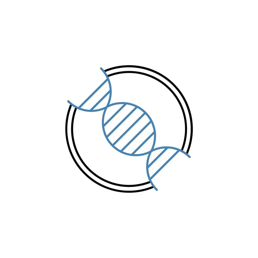 dna concept line icon. Simple element illustration. dna concept outline symbol design. vector