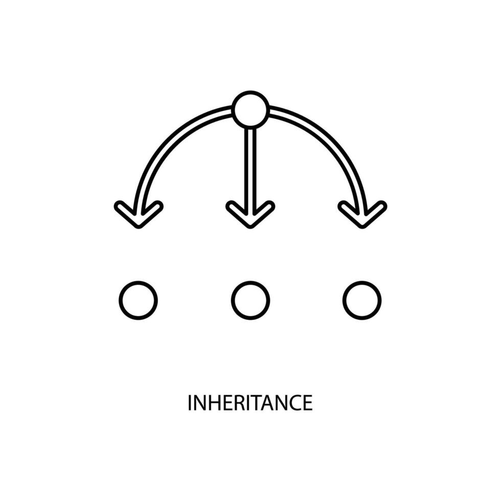 inheritance concept line icon. Simple element illustration. inheritance concept outline symbol design. vector