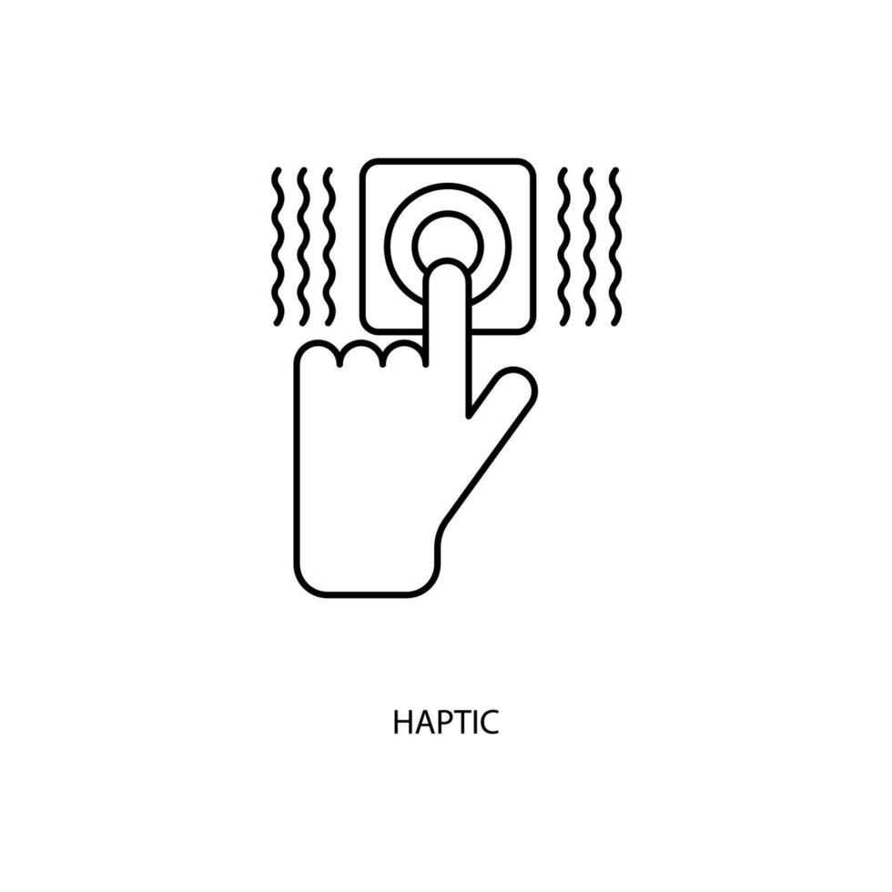 haptic concept line icon. Simple element illustration. haptic concept outline symbol design. vector