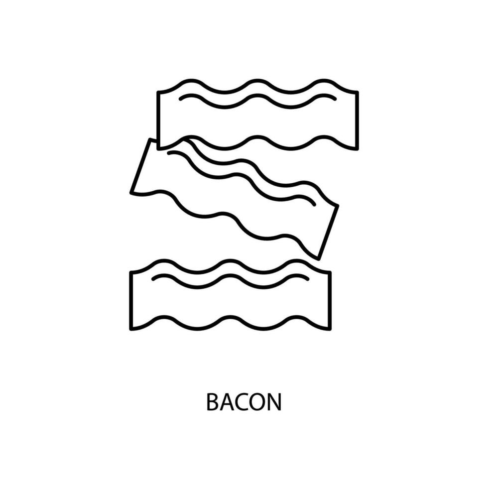 bacon concept line icon. Simple element illustration. bacon concept outline symbol design. vector