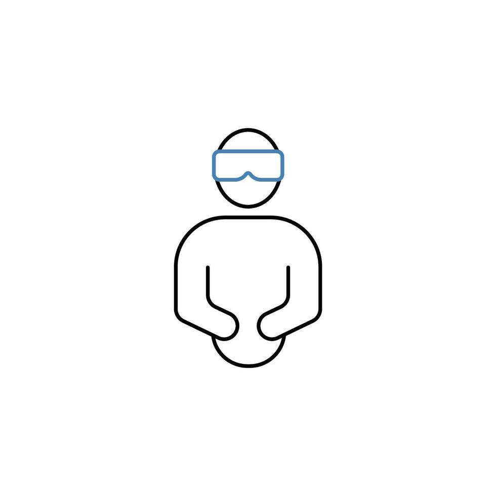 avatar concept line icon. Simple element illustration. avatar concept outline symbol design. vector