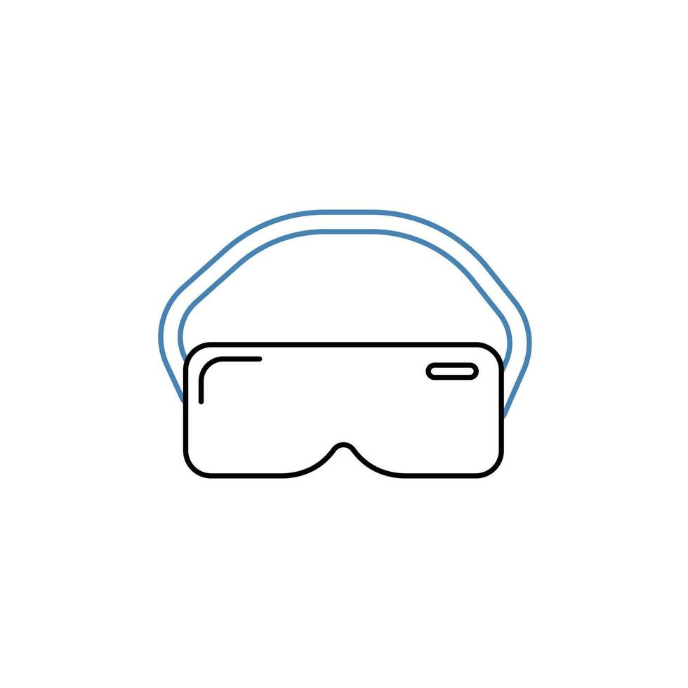 goggles concept line icon. Simple element illustration. goggles concept outline symbol design. vector