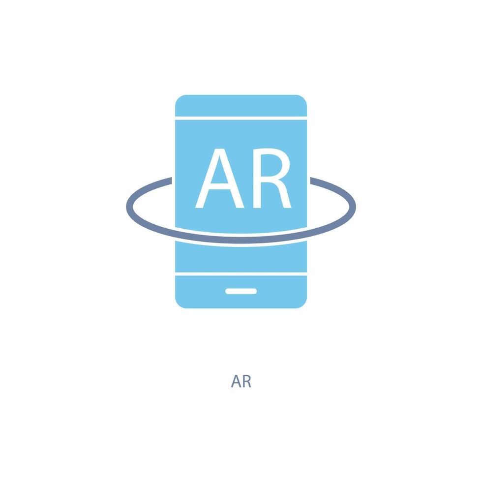 ar concept line icon. Simple element illustration. ar concept outline symbol design. vector