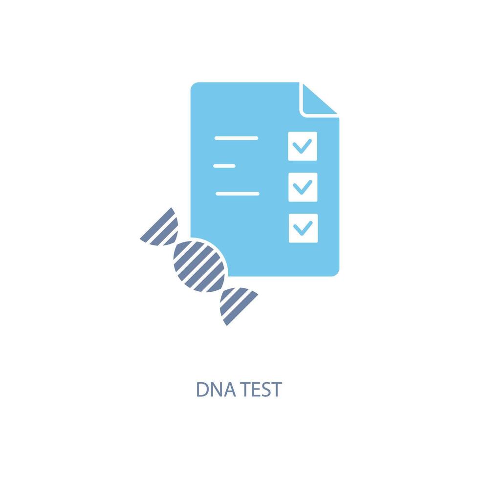 dna test concept line icon. Simple element illustration. dna test concept outline symbol design. vector