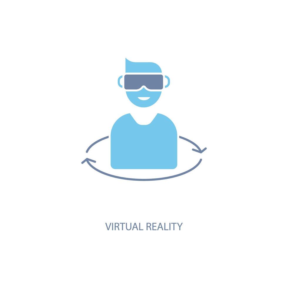 virtual reality concept line icon. Simple element illustration. virtual reality concept outline symbol design. vector