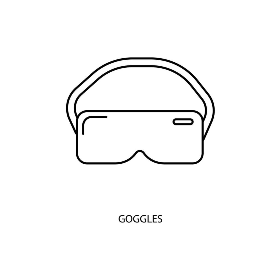 goggles concept line icon. Simple element illustration. goggles concept outline symbol design. vector