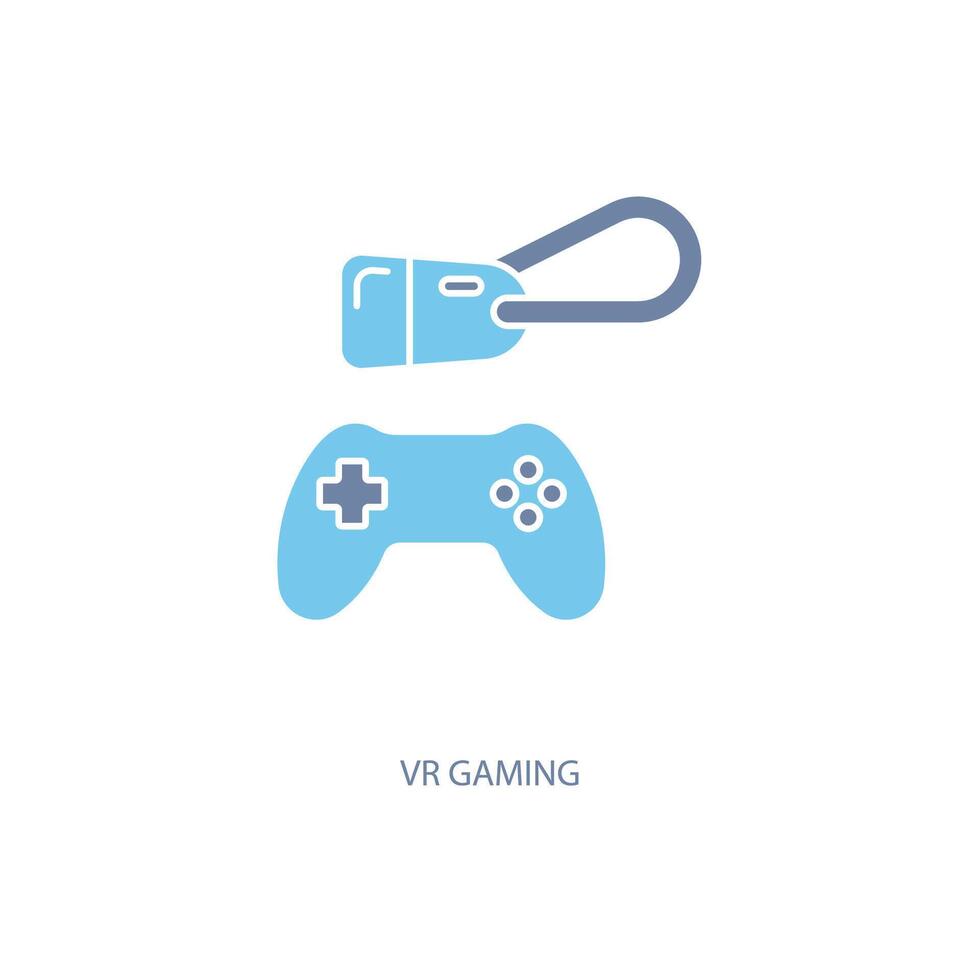 vr gaming concept line icon. Simple element illustration. vr gaming concept outline symbol design. vector