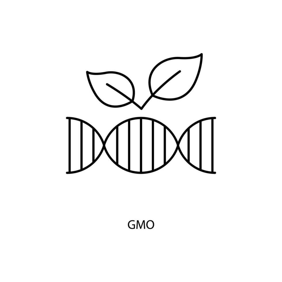 gmo concepto línea icono. sencillo elemento ilustración. gmo concepto contorno símbolo diseño. vector