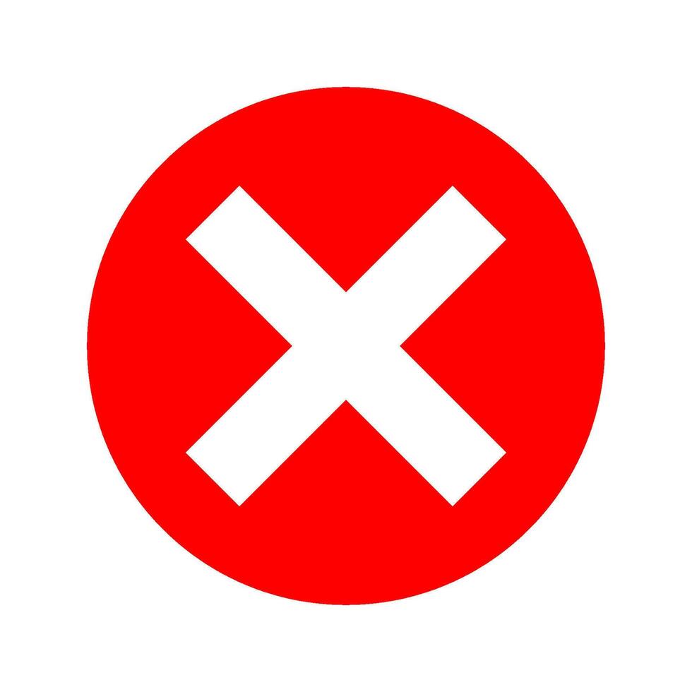 Check Mark of cross icon vector design templates