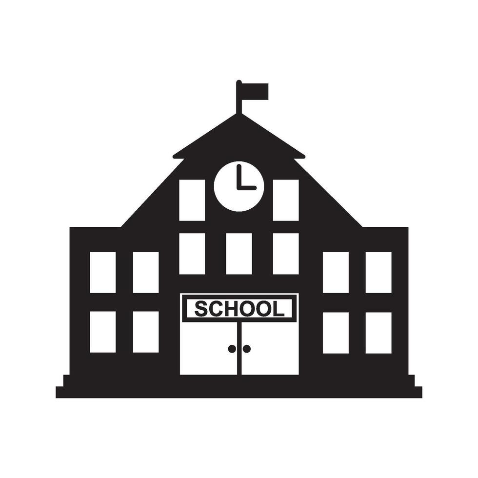 colegio edificio de colegio casa icono vector diseño modelo