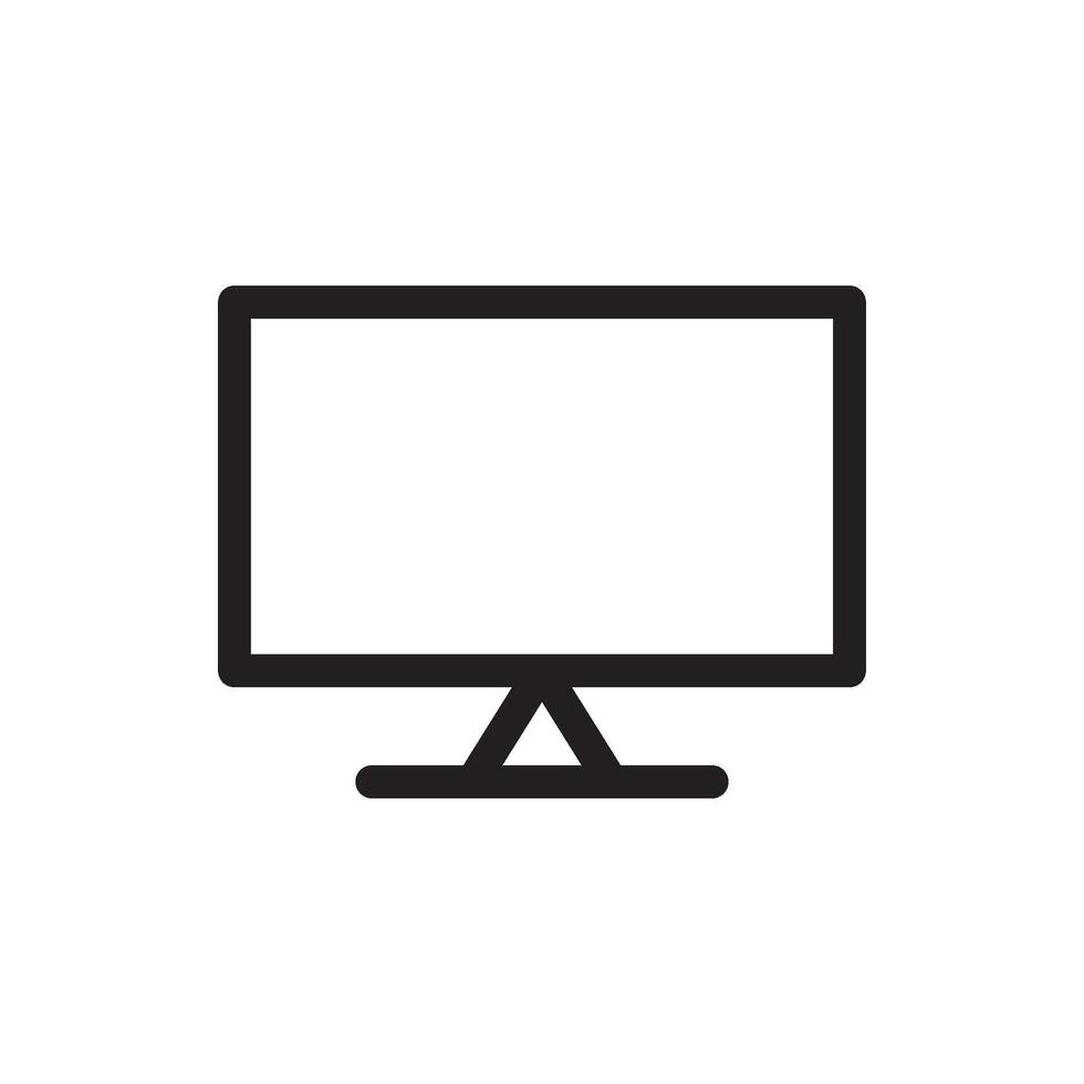 screen flat led monitor icon vector design templates