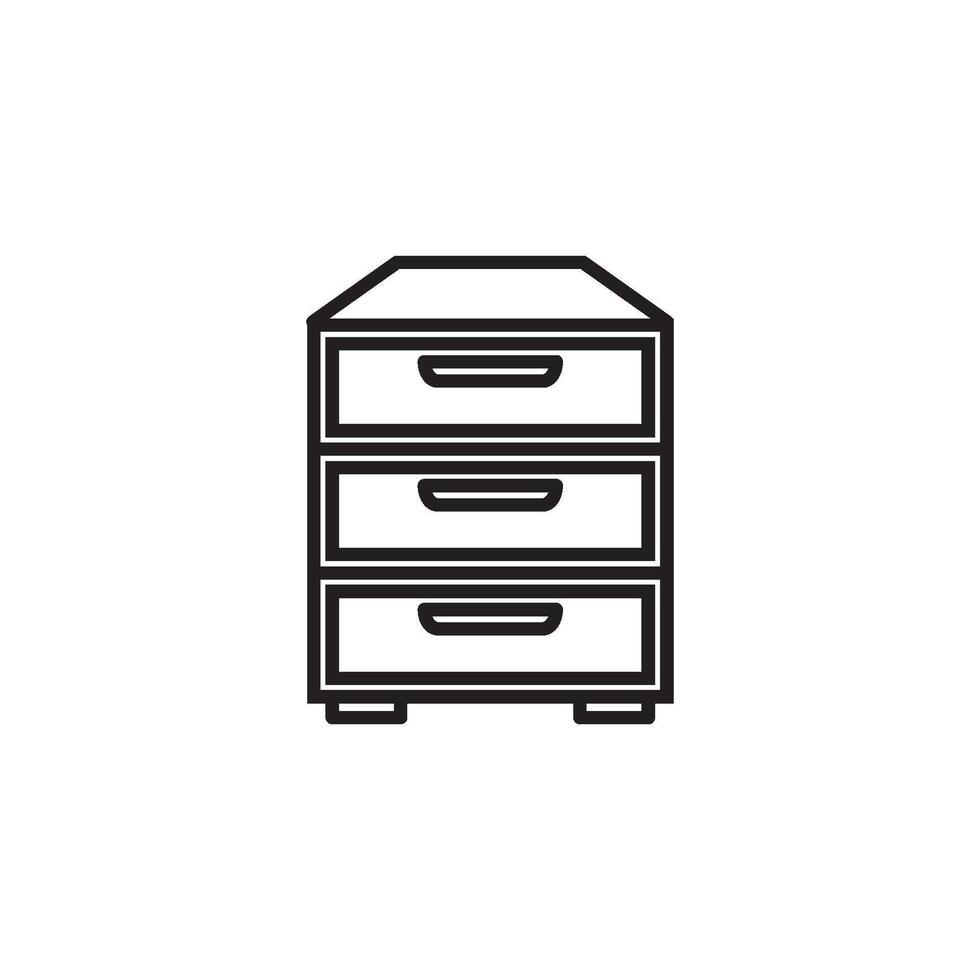 furniture Cupboard wardrobe icon vector design template