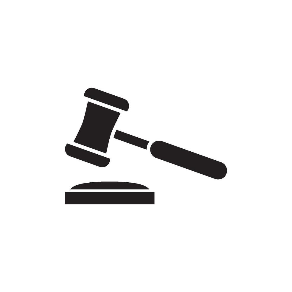 Judge gavel icon vector design template