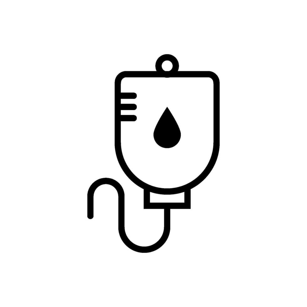 Medical infuse blood bag icon vector design template