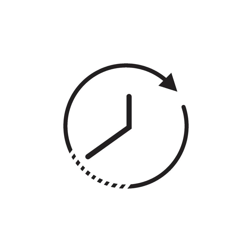 watch and clock time icon vector design template
