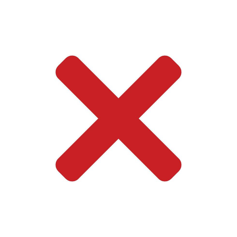 Check Mark of cross icon vector design templates