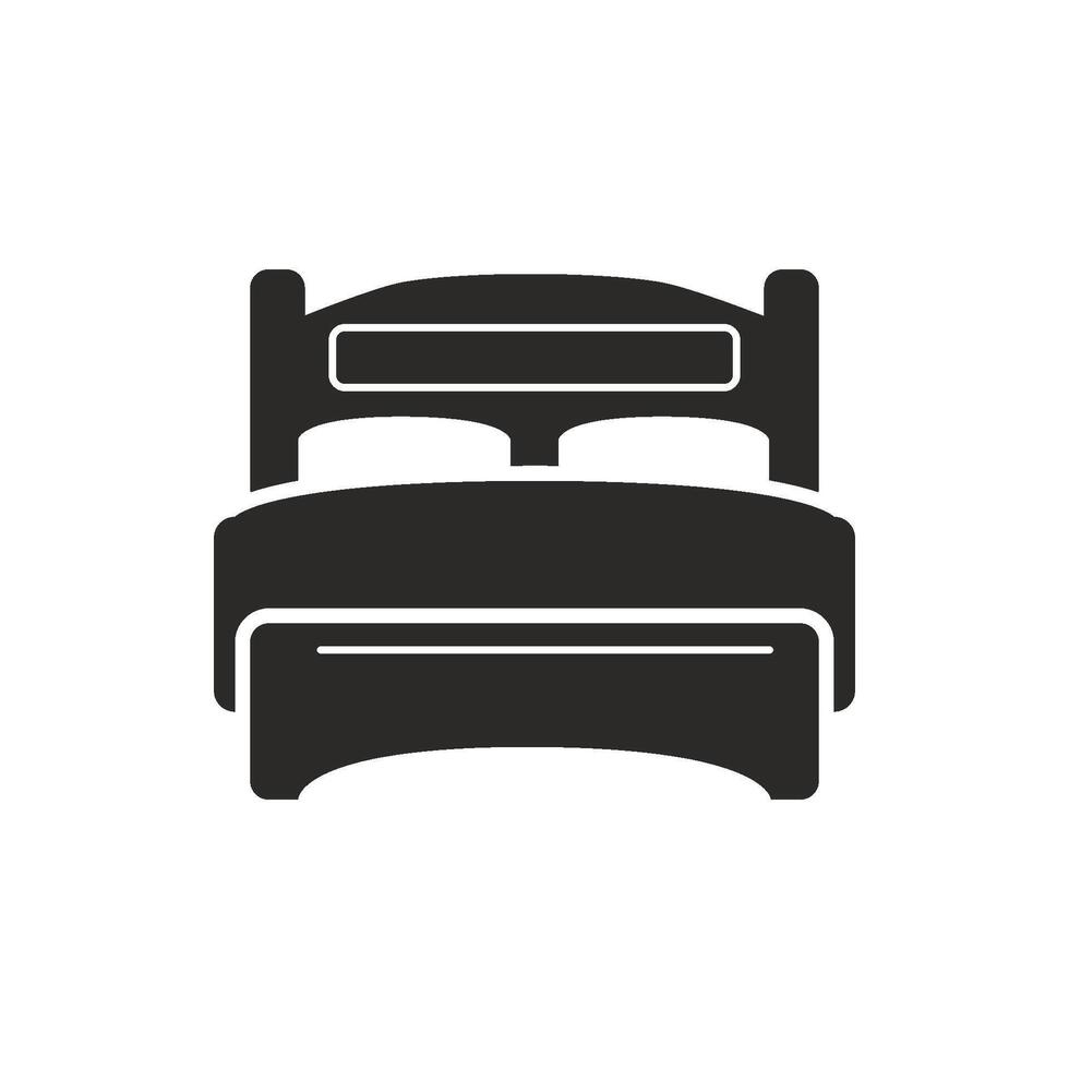 double bed  icon vector design template