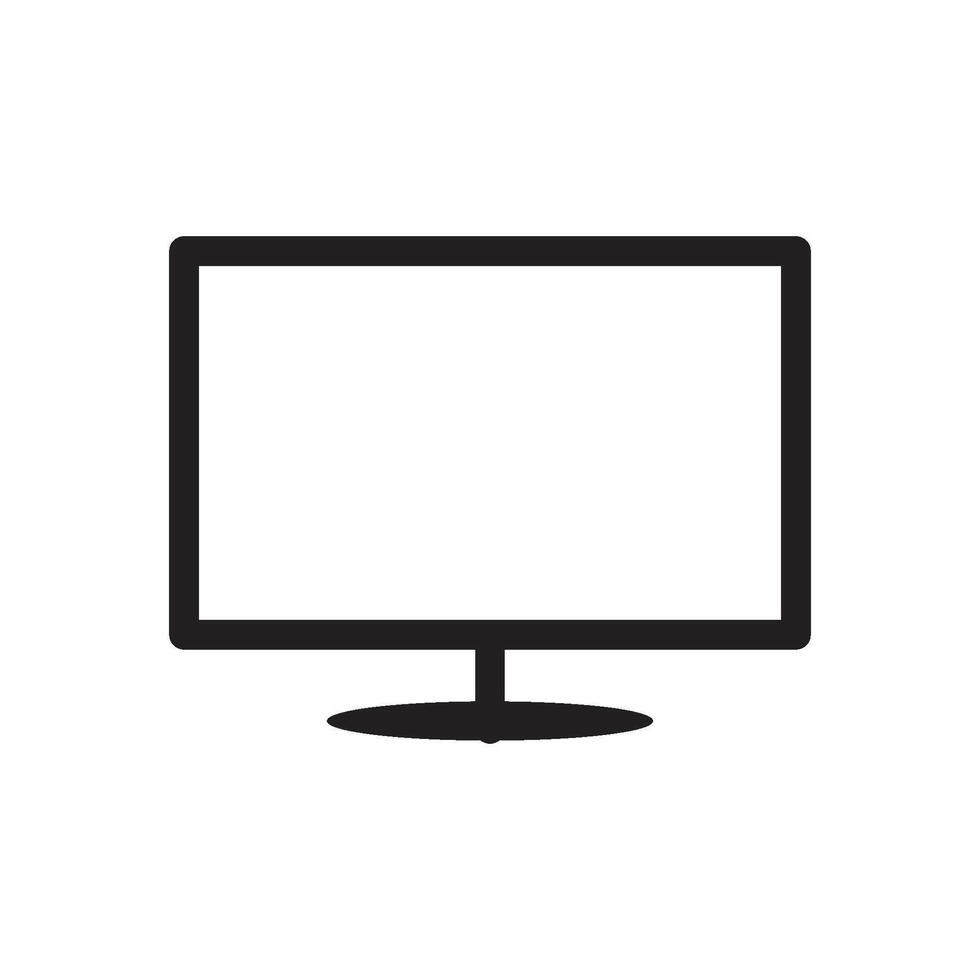 screen flat led monitor icon vector design templates