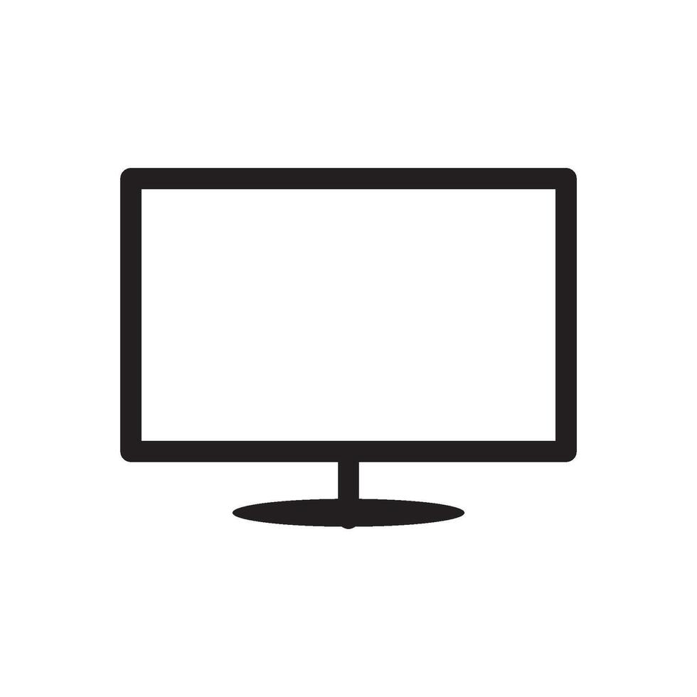 screen flat led monitor icon vector design templates