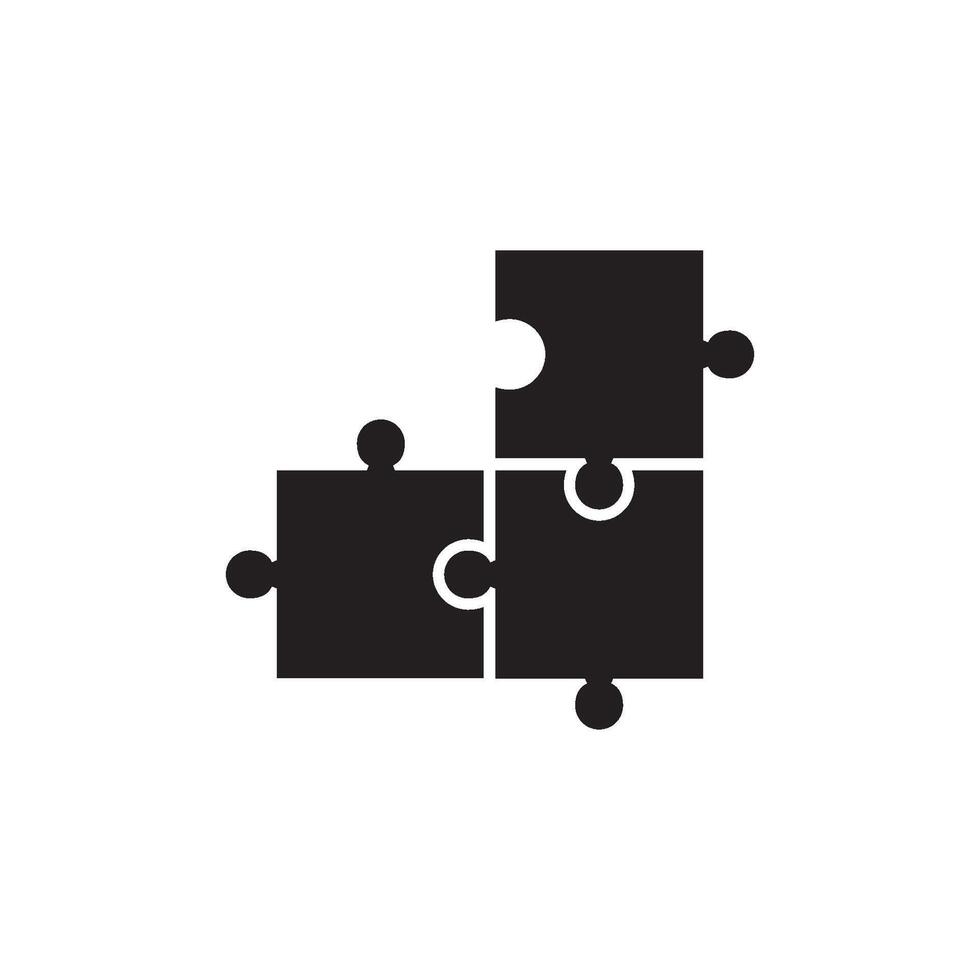 Puzzle icon vector design template