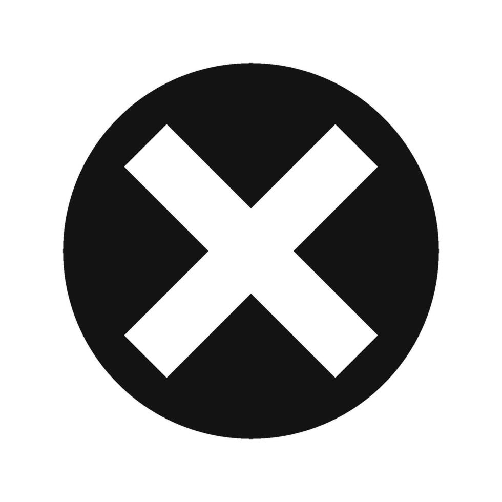 Check Mark of cross icon vector design templates