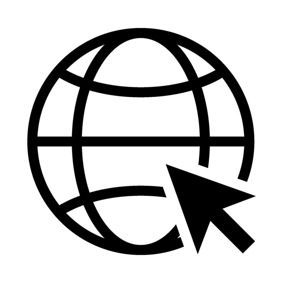 globe internet website icon vector template