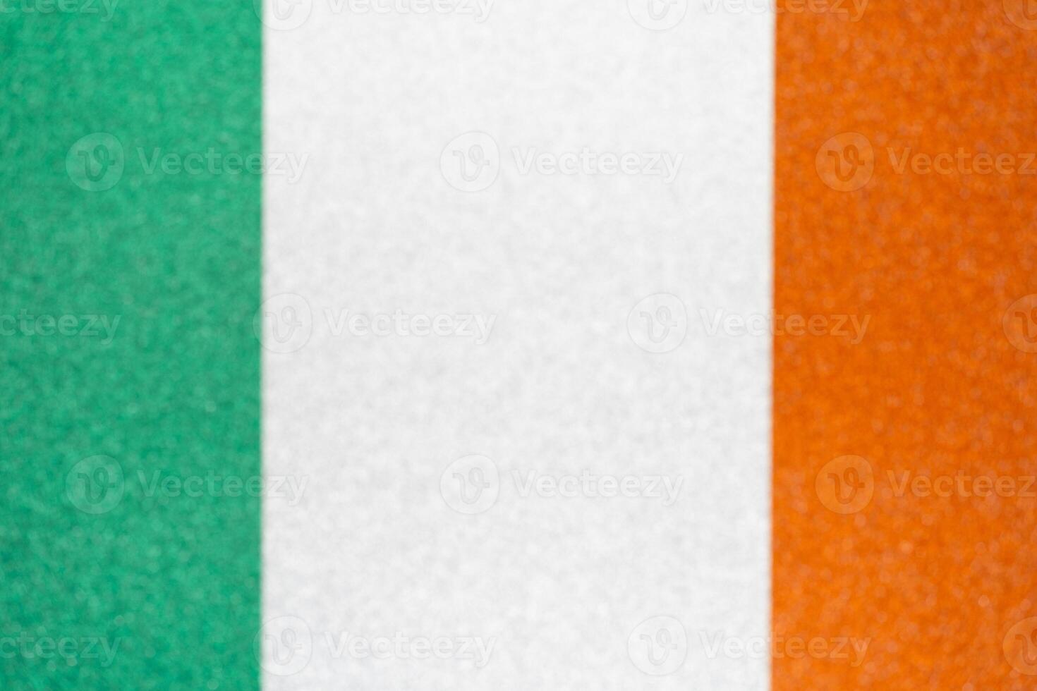 Irish flag made from color glitter paper photo