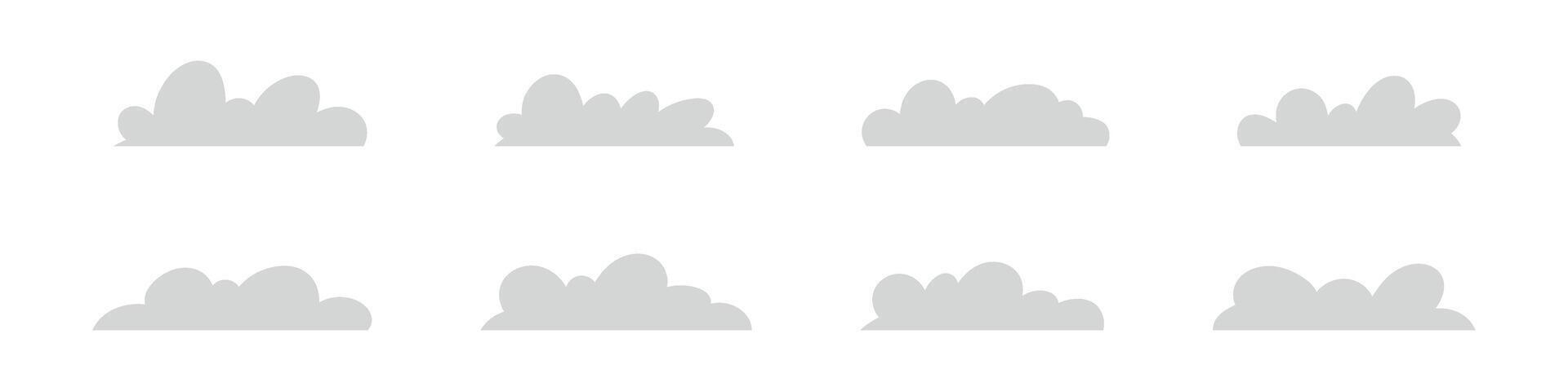 blanco dibujos animados nube icono en fondo, para temática del cielo gráficos. plano vector ilustración aislado en blanco antecedentes.