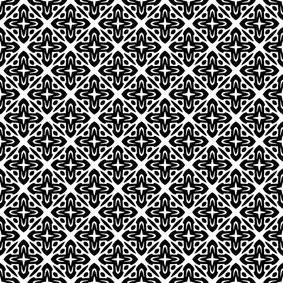 Black and white seamless abstract pattern. Background and backdrop. Grayscale ornamental design. vector